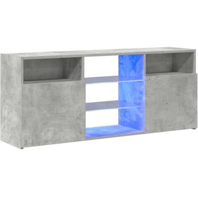 vidaXL Meuble TV avec Lumières LED, Armoire de Télévision, Meuble Télé de Salon, Armoire Basse Salle de Séjour Intérieur, Moderne, Gris Béton - Publicité vidaXL Meuble TV avec Lumières LED, Armoire de Télévision, Meuble Télé de Salon, Armoire Basse Salle de Séjour Intérieur, Moderne, Gris Béton - Publicité