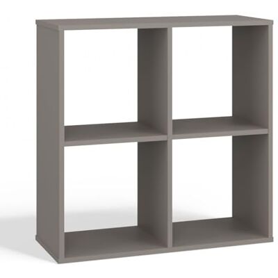 CDF Bibliothèque Étagère à 4 Compartiments Cube de Rangement Diviseur de Pièce Meuble pour Salon Bureau Chambre d'enfant 74 x 75 x 30 cm Argile (Gris) - Publicité CDF Bibliothèque Étagère à 4 Compartiments Cube de Rangement Diviseur de Pièce Meuble pour Salon Bureau Chambre d'enfant 74 x 75 x 30 cm Argile (Gris) - Publicité