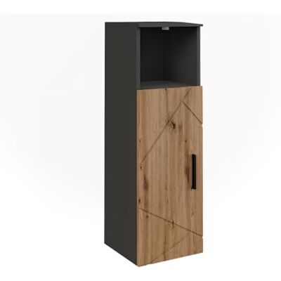 Vicco Armoire Midischrank Irma, Anthracite/Chêne de Force doré, 30x93cm avec 1 Porte, pour Le Rangement des Accessoires de Salle de Bain et des Serviettes - Publicité Vicco Armoire Midischrank Irma, Anthracite/Chêne de Force doré, 30x93cm avec 1 Porte, pour Le Rangement des Accessoires de Salle de Bain et des Serviettes - Publicité