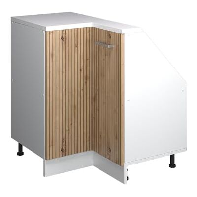 Vicco Meuble de Rangement sous Pente Armoire d'angle Rion, Chêne Artisan/Blanc, L75.6 x P46 cm avec 1 Porte, Gain de Place pour Les pièces mansardées - Publicité Vicco Meuble de Rangement sous Pente Armoire d'angle Rion, Chêne Artisan/Blanc, L75.6 x P46 cm avec 1 Porte, Gain de Place pour Les pièces mansardées - Publicité