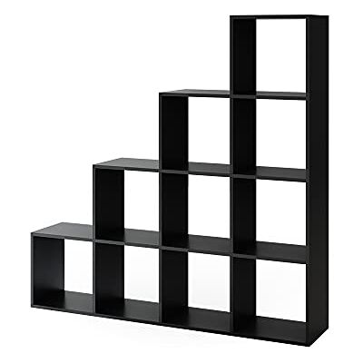Vicco Étagère, Noir, 142.5x140cm, utilisable comme séparateur d’Espace à Structure en Forme d’échelle - Publicité Vicco Étagère, Noir, 142.5x140cm, utilisable comme séparateur d’Espace à Structure en Forme d’échelle - Publicité