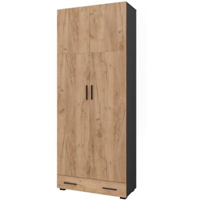 Vicco Armoire Universelle Ingo, Anthracite/chêne doré, 80x201.2cm avec Module de tiroir, pour Le Rangement des dossiers et classeurs au Quotidien au Bureau - Publicité Vicco Armoire Universelle Ingo, Anthracite/chêne doré, 80x201.2cm avec Module de tiroir, pour Le Rangement des dossiers et classeurs au Quotidien au Bureau - Publicité