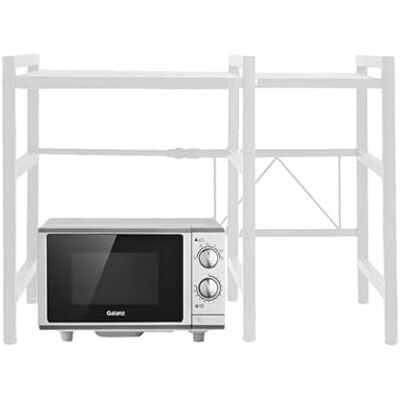 LANTUS Étagère Extensible pour Micro-Ondes à Charge Lourde, Support d'étagère pour Four à Micro-Ondes à Hauteur réglable avec 3 Crochets Suspendus Organisateur de Rangement de Cuisine 25 kg - Publicité LANTUS Étagère Extensible pour Micro-Ondes à Charge Lourde, Support d'étagère pour Four à Micro-Ondes à Hauteur réglable avec 3 Crochets Suspendus Organisateur de Rangement de Cuisine 25 kg - Publicité