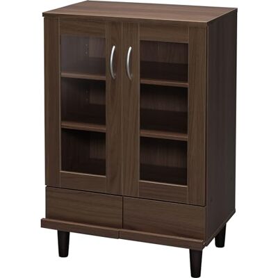 Iris Ohyama Marque Amazon Movian Vaisselier/Buffet 2 tiroirs et 3 étagères avec portes vitrées en bois MDF, Engineered Wood, Chêne Brun, KPB-9360 - Publicité Iris Ohyama Marque Amazon Movian Vaisselier/Buffet 2 tiroirs et 3 étagères avec portes vitrées en bois MDF, Engineered Wood, Chêne Brun, KPB-9360 - Publicité