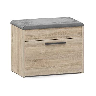 CDF Armoire à Chaussures Parma Mini Couleur : Chêne Sonoma Idéal pour l'entrée, Le Couloir, Le Bureau Rangement pour Chaussures Assise Confortable (Coussin) Moderne - Publicité CDF Armoire à Chaussures Parma Mini Couleur : Chêne Sonoma Idéal pour l'entrée, Le Couloir, Le Bureau Rangement pour Chaussures Assise Confortable (Coussin) Moderne - Publicité