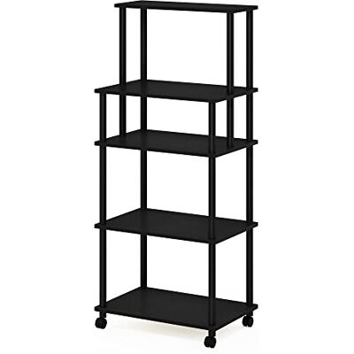 Furinno Turn-N-Tube Chariot de Rangement de Cuisine sans Outil, Bois d'ingénierie, Americano/Noir, 59,4 (P) x 23,6 (L) x 136,9 (H) cm - Publicité Furinno Turn-N-Tube Chariot de Rangement de Cuisine sans Outil, Bois d'ingénierie, Americano/Noir, 59,4 (P) x 23,6 (L) x 136,9 (H) cm - Publicité