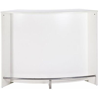 SIMMOB Comptoir Bar 2 Portes Blanc Serrure 4 Niches L 134,5 H 104,8 P 55,3 cm Blanc - Publicité SIMMOB Comptoir Bar 2 Portes Blanc Serrure 4 Niches L 134,5 H 104,8 P 55,3 cm Blanc - Publicité