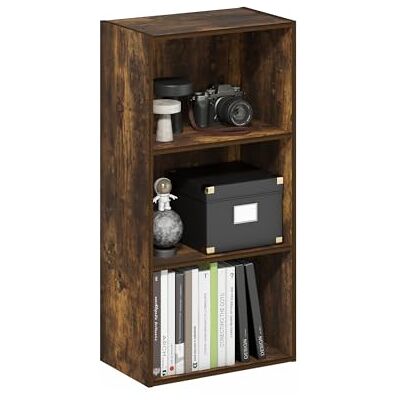 Furinno Luder Bibliothèque, Étagère Moderne À 3 Niveaux, Étagères Ouvertes, 23,6 X 40,6 X 80 Cm, pour Salon, Chambre, Bureau, Couleur Pin Ambré - Publicité Furinno Luder Bibliothèque, Étagère Moderne À 3 Niveaux, Étagères Ouvertes, 23,6 X 40,6 X 80 Cm, pour Salon, Chambre, Bureau, Couleur Pin Ambré - Publicité