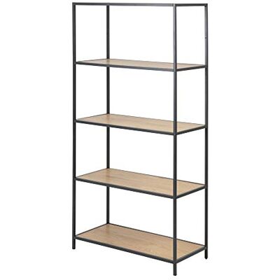 Selsey KRAPINA Bibliothèque/Étagère de Rangement chêne/Noir 150 cm 5 tablettes - Publicité Selsey KRAPINA Bibliothèque/Étagère de Rangement chêne/Noir 150 cm 5 tablettes - Publicité