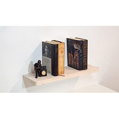 Henor Étagère Murale. étagère Murale en Bois avec Radio 60 x 19 x 3 cm. Charge 25 Kg. Support caché. Réglable horizontalement. Vertical et Inclinaison. Contreplaqué CH - Publicité Henor Étagère Murale. étagère Murale en Bois avec Radio 60 x 19 x 3 cm. Charge 25 Kg. Support caché. Réglable horizontalement. Vertical et Inclinaison. Contreplaqué CH - Publicité