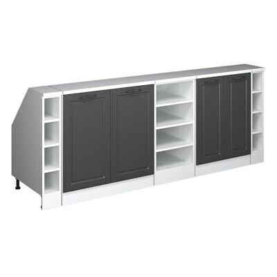 Vicco Meuble sous Pente R-Line, Anthracite Campagne, 210cm Lot de 5 caissons 60 cm de Profondeur, Convient aux Murs inclinés et à Une Installation de Cuisine Variable - Publicité Vicco Meuble sous Pente R-Line, Anthracite Campagne, 210cm Lot de 5 caissons 60 cm de Profondeur, Convient aux Murs inclinés et à Une Installation de Cuisine Variable - Publicité