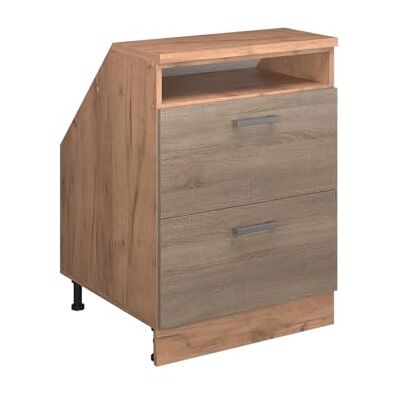 Vicco Meuble sous Pente R-Line, Sonoma, 60cm 2 tiroirs, 60 cm de Profondeur, pour Une Combinaison Libre au Sein de systèmes de Cuisine modulaires - Publicité Vicco Meuble sous Pente R-Line, Sonoma, 60cm 2 tiroirs, 60 cm de Profondeur, pour Une Combinaison Libre au Sein de systèmes de Cuisine modulaires - Publicité