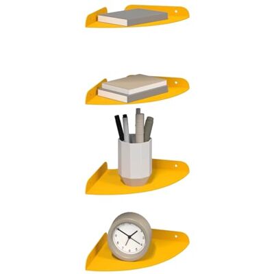 vidaXL Étagère flottante 4 pcs Jaune moutarde 18 x 18 x 2 cm, Salon, étagère flottante, design minimaliste, gain de place, murale contemporaine pour déco chez soi - Publicité vidaXL Étagère flottante 4 pcs Jaune moutarde 18 x 18 x 2 cm, Salon, étagère flottante, design minimaliste, gain de place, murale contemporaine pour déco chez soi - Publicité