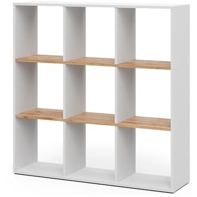 Vicco Meuble de Rangement Cube Nove, Chêne Blanc/Force de l'or, 107.2x107.8cm, pour Une répartition Flexible de l’Espace et Le Rangement des Livres - Publicité Vicco Meuble de Rangement Cube Nove, Chêne Blanc/Force de l'or, 107.2x107.8cm, pour Une répartition Flexible de l’Espace et Le Rangement des Livres - Publicité