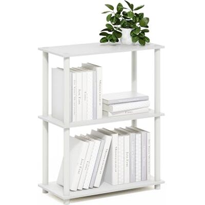 Furinno Turn-N-Tube Étagères de Rangement, étagère à Livres d’Angle à 3 Niveaux, étagère d’Angle, étagères Ouvertes sans Outil, pour Organisation et Rangement, Salon, Garage, Bureau à Domicile, Blanc - Publicité Furinno Turn-N-Tube Étagères de Rangement, étagère à Livres d’Angle à 3 Niveaux, étagère d’Angle, étagères Ouvertes sans Outil, pour Organisation et Rangement, Salon, Garage, Bureau à Domicile, Blanc - Publicité