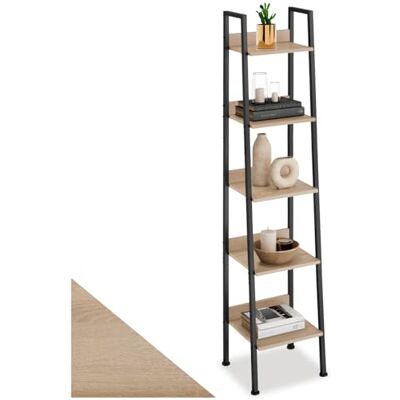 tectake ® Étagère échelle à 5 Niveaux 35,5 x 31,5 x 170,5 cm, Bibliothèque Style Industriel Minimaliste, Étagères Verticales Meuble de Rangement Chambre Salon Bureau, Etagere Bibliotheque, Bois Clair - Publicité tectake ® Étagère échelle à 5 Niveaux 35,5 x 31,5 x 170,5 cm, Bibliothèque Style Industriel Minimaliste, Étagères Verticales Meuble de Rangement Chambre Salon Bureau, Etagere Bibliotheque, Bois Clair - Publicité
