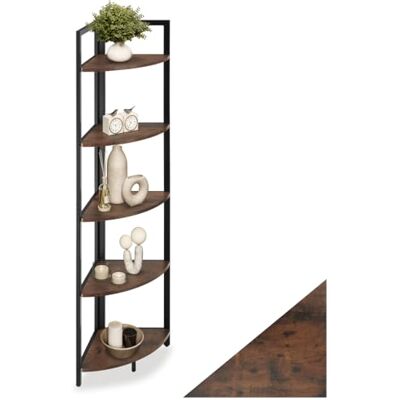 tectake ® Étagère d'angle 5 Niveaux, 30 x 30 x 150 cm Étagère Rangement Style Industriel épuré Meuble de Rangement Chambre Bureau Salon Etagere Bois et Acier Bibliothèque Meuble Etagere, Bois foncé - Publicité tectake ® Étagère d'angle 5 Niveaux, 30 x 30 x 150 cm Étagère Rangement Style Industriel épuré Meuble de Rangement Chambre Bureau Salon Etagere Bois et Acier Bibliothèque Meuble Etagere, Bois foncé - Publicité