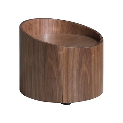 AC ANGEL CERDÁ Angel Cerdà Table de Chevet Ronde Élégante en Noyer Naturel Ø53x44cm, Design Moderne avec Tiroir à Fermeture Douce, Touche Avant-gardiste pour Chambres Style Sophistiqué et Fonctionnalité Unique - Publicité AC ANGEL CERDÁ Angel Cerdà Table de Chevet Ronde Élégante en Noyer Naturel Ø53x44cm, Design Moderne avec Tiroir à Fermeture Douce, Touche Avant-gardiste pour Chambres Style Sophistiqué et Fonctionnalité Unique - Publicité