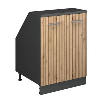 Vicco Meuble sous Pente R-Line, Chêne Artisan, 60cm 2 Portes, 60 cm de Profondeur, pour Une Combinaison Libre au Sein de systèmes de Cuisine modulaires - Publicité Vicco Meuble sous Pente R-Line, Chêne Artisan, 60cm 2 Portes, 60 cm de Profondeur, pour Une Combinaison Libre au Sein de systèmes de Cuisine modulaires - Publicité