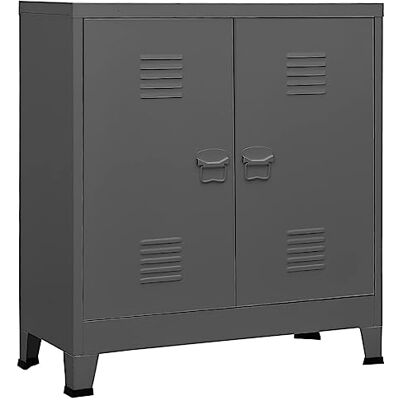 vidaXL Coffre de Rangement Industriel Armoire de Rangement Étagère Stockage Meuble de Bureau Maison Intérieur Anthracite 90x40x100 cm Acier - Publicité vidaXL Coffre de Rangement Industriel Armoire de Rangement Étagère Stockage Meuble de Bureau Maison Intérieur Anthracite 90x40x100 cm Acier - Publicité