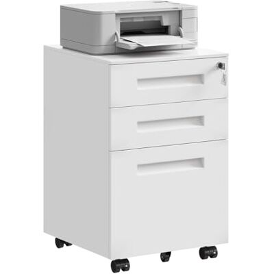 WOLTU Caisson de Bureau, Caisson de Rangement avec Serrures et roulettes pour Bureau Studio, en Métal avec 3 Tiroirs pour Dossiers, Blanc SK023ws - Publicité WOLTU Caisson de Bureau, Caisson de Rangement avec Serrures et roulettes pour Bureau Studio, en Métal avec 3 Tiroirs pour Dossiers, Blanc SK023ws - Publicité