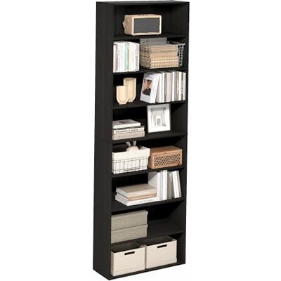 Furinno Basic Étagère, Bibliothèque À 8 Niveaux avec Étagère Ouverte, Étagère À Livres, Organisateur De Rangement Cubique, 12 X 24 X 71, pour Salon, Chambre, Bureau À Domicile, Expresso - Publicité Furinno Basic Étagère, Bibliothèque À 8 Niveaux avec Étagère Ouverte, Étagère À Livres, Organisateur De Rangement Cubique, 12 X 24 X 71, pour Salon, Chambre, Bureau À Domicile, Expresso - Publicité