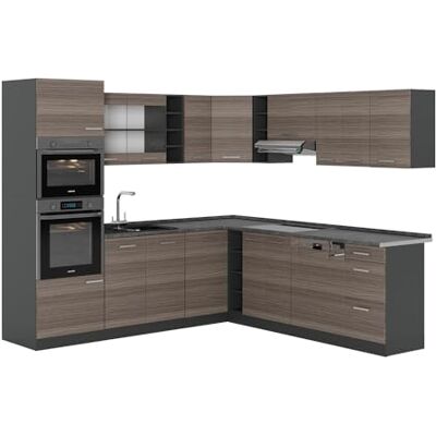 Vicco Cuisine en Angle R-Line, Gris Noble, 247x60cm, PT Anthracite, pour Une Planification de Cuisine Flexible et Une Extension modulaire - Publicité Vicco Cuisine en Angle R-Line, Gris Noble, 247x60cm, PT Anthracite, pour Une Planification de Cuisine Flexible et Une Extension modulaire - Publicité