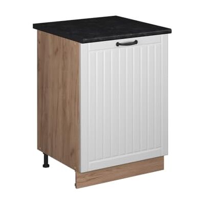 Vicco Meuble Bas de Cuisine Fame-Line, Blanc Campagne/Chêne de Force doré, 60cm 1 Porte avec Plan de Travail - Publicité Vicco Meuble Bas de Cuisine Fame-Line, Blanc Campagne/Chêne de Force doré, 60cm 1 Porte avec Plan de Travail - Publicité