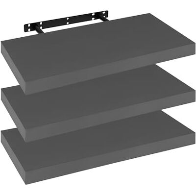WOLTU Étagère Murale, Étagère Suspendue, Étagère Flottante en MDF, Lot de 3, pour Salon, Cuisine, Chambre, Salle de Bain etc RG9368dgr-3 - Publicité WOLTU Étagère Murale, Étagère Suspendue, Étagère Flottante en MDF, Lot de 3, pour Salon, Cuisine, Chambre, Salle de Bain etc RG9368dgr-3 - Publicité