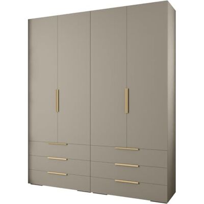 ABIKSMEBLE Inova 1 Ensemble de Meubles Garde-Robe Moderne pour Chambre à Coucher, Salon, Entrée, Chambre d'enfant Meuble de Rangement pour Dressing 236,7x200x47cm Cachemire, Or - Publicité ABIKSMEBLE Inova 1 Ensemble de Meubles Garde-Robe Moderne pour Chambre à Coucher, Salon, Entrée, Chambre d'enfant Meuble de Rangement pour Dressing 236,7x200x47cm Cachemire, Or - Publicité