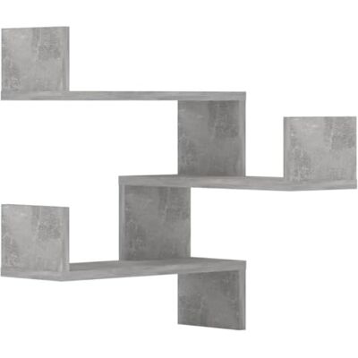 vidaXL Étagères Murales d'angle 2 pcs, Supports Suspendus, Tablettes Flottantes, Meubles de Salon Salle de Séjour Maison, Gris Béton Bois d'Ingénierie - Publicité vidaXL Étagères Murales d'angle 2 pcs, Supports Suspendus, Tablettes Flottantes, Meubles de Salon Salle de Séjour Maison, Gris Béton Bois d'Ingénierie - Publicité