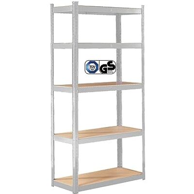 AREBOS Étagère Charge Lourde Rangement Objets Lourds 90x40x180cm 875 kg Métal Galvanisé et Panneau de Fibre de Bois MDF 5 étagères - Publicité AREBOS Étagère Charge Lourde Rangement Objets Lourds 90x40x180cm 875 kg Métal Galvanisé et Panneau de Fibre de Bois MDF 5 étagères - Publicité