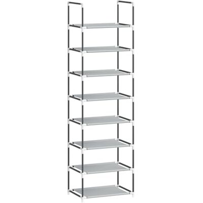 WOLTU Etagères à Chaussures 8 Niveaux, Range-Chaussures pour 24 Paires de Chaussures, 60x29x140 cm, Gris - Publicité WOLTU Etagères à Chaussures 8 Niveaux, Range-Chaussures pour 24 Paires de Chaussures, 60x29x140 cm, Gris - Publicité