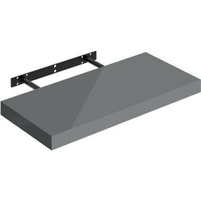 WOLTU Étagère Murale, Étagère Flottante et Décorative, en MDF et Métal, Blanc Brillant, 50x22,9x3,8cm - Publicité WOLTU Étagère Murale, Étagère Flottante et Décorative, en MDF et Métal, Blanc Brillant, 50x22,9x3,8cm - Publicité