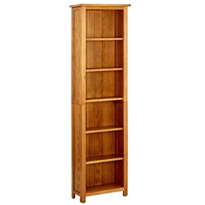 vidaXL Bois de Chêne Massif Bibliothèque à 6 Niveaux Etagère à Livres Meuble de Rangement Armoire à Livres Etagère sur Pied Intérieur 52x22x180 cm - Publicité vidaXL Bois de Chêne Massif Bibliothèque à 6 Niveaux Etagère à Livres Meuble de Rangement Armoire à Livres Etagère sur Pied Intérieur 52x22x180 cm - Publicité