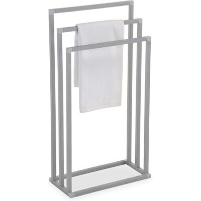 IDIMEX Porte-Serviettes sur Pied KUNO Portant pour vêtements et Linge de Salle de Bain avec 3 Niveaux d'étendage sur différentes hauteurs, Structure en métal laqué Gris Clair - Publicité IDIMEX Porte-Serviettes sur Pied KUNO Portant pour vêtements et Linge de Salle de Bain avec 3 Niveaux d'étendage sur différentes hauteurs, Structure en métal laqué Gris Clair - Publicité