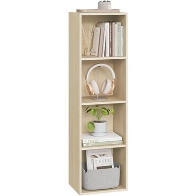 WOLTU Bibliothèque Colonne Rangement 4 Niveaux Étagère Semi-Ouverte 106 cm Meuble Cube Scandinave Chêne Panneaux E1 Hydrofuge Salon Bureau Chambre - Publicité WOLTU Bibliothèque Colonne Rangement 4 Niveaux Étagère Semi-Ouverte 106 cm Meuble Cube Scandinave Chêne Panneaux E1 Hydrofuge Salon Bureau Chambre - Publicité