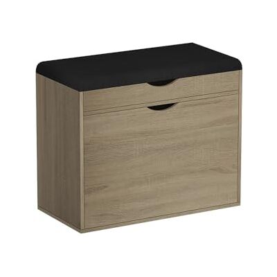 Vicco Banc pour Chaussures Schufy, Sonoma, 60x51cm avec 2 Compartiments, avec Assise rembourrée Amovible pour Un Nettoyage Facile - Publicité Vicco Banc pour Chaussures Schufy, Sonoma, 60x51cm avec 2 Compartiments, avec Assise rembourrée Amovible pour Un Nettoyage Facile - Publicité