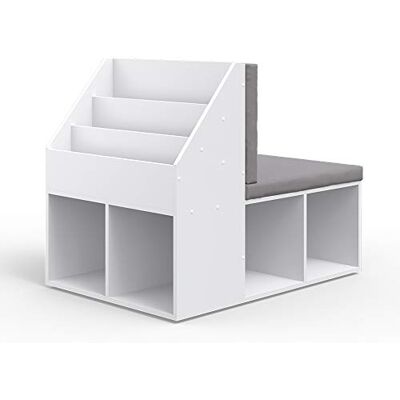 Vicco Bibliothèque Enfant Onix, Blanc, 97.1x78.4cm, adapté au Rangement et à l’Organisation des Jouets - Publicité Vicco Bibliothèque Enfant Onix, Blanc, 97.1x78.4cm, adapté au Rangement et à l’Organisation des Jouets - Publicité