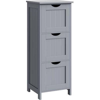 WOLTU Meuble Salle de Bain, Commode Salle de Bain, Meuble de Rangement, avec 3 Tiroirs, 32 x 30 x 81 cm, Armoire Rangement, pour Salon, Salle à Manger, Cuisine, Moderne, Gris BZS123hgr - Publicité WOLTU Meuble Salle de Bain, Commode Salle de Bain, Meuble de Rangement, avec 3 Tiroirs, 32 x 30 x 81 cm, Armoire Rangement, pour Salon, Salle à Manger, Cuisine, Moderne, Gris BZS123hgr - Publicité