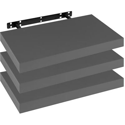 WOLTU Étagère Murale, Étagère Suspendue, Étagère Flottante en MDF, Lot de 3, pour Salon, Cuisine, Chambre, Salle de Bain etc RG9372dgr-3 - Publicité WOLTU Étagère Murale, Étagère Suspendue, Étagère Flottante en MDF, Lot de 3, pour Salon, Cuisine, Chambre, Salle de Bain etc RG9372dgr-3 - Publicité