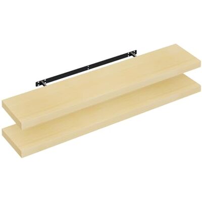 WOLTU Étagère Murale, Étagère Flottante de CD, Lot de 2, pour Salon, Cuisine, Chambre, Salle de Bain 110x22.9x3.8cm, Jaune Chêne RG9316kei-2 - Publicité WOLTU Étagère Murale, Étagère Flottante de CD, Lot de 2, pour Salon, Cuisine, Chambre, Salle de Bain 110x22.9x3.8cm, Jaune Chêne RG9316kei-2 - Publicité
