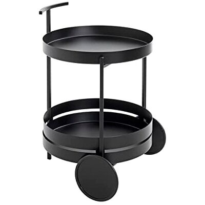HAKU desserte Noir, métal Dim.: H 62 cm x Ø 42 cm, Style: Modern - Publicité HAKU desserte Noir, métal Dim.: H 62 cm x Ø 42 cm, Style: Modern - Publicité