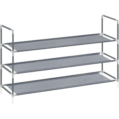 SONGMICS Étagère à Chaussures 3 Niveaux, Porte-Chaussures, Rangement Chaussures, Entrée, Couloir, Fine, Gain de Place, Cadre en Métal, Étagères en Tissu Non-Tissé, Gris Tourterelle LSH053G01V1 - Publicité SONGMICS Étagère à Chaussures 3 Niveaux, Porte-Chaussures, Rangement Chaussures, Entrée, Couloir, Fine, Gain de Place, Cadre en Métal, Étagères en Tissu Non-Tissé, Gris Tourterelle LSH053G01V1 - Publicité