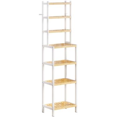 Yorbay Étagère en bambou à 7 niveaux : étagère de cuisine, étagère de salle de bain, bibliothèque, étagère sur pied avec dispositif anti-basculement pour salle de bain, cuisine, salon, chambre à - Publicité Yorbay Étagère en bambou à 7 niveaux : étagère de cuisine, étagère de salle de bain, bibliothèque, étagère sur pied avec dispositif anti-basculement pour salle de bain, cuisine, salon, chambre à - Publicité