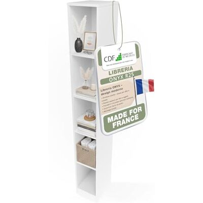 CDF Bibliothèque Ouverte Meuble à Case de Rangement avec Compartiments Colonne pour Bureau Salle à Manger Home Office Salon Livres Dossiers Décoration Chambre Modern Vertical Blanc 25 cm - Publicité CDF Bibliothèque Ouverte Meuble à Case de Rangement avec Compartiments Colonne pour Bureau Salle à Manger Home Office Salon Livres Dossiers Décoration Chambre Modern Vertical Blanc 25 cm - Publicité
