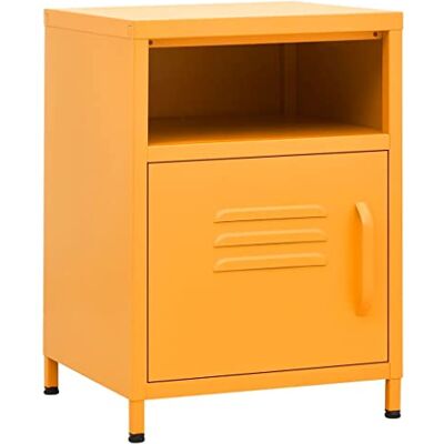 vidaXL Table de Chevet Table de Nuit Armoire de Chevet Armoire de Lit Meuble de Rangement Chambre à Coucher Intérieur Jaune Moutarde 35x35x51 cm Acier - Publicité vidaXL Table de Chevet Table de Nuit Armoire de Chevet Armoire de Lit Meuble de Rangement Chambre à Coucher Intérieur Jaune Moutarde 35x35x51 cm Acier - Publicité