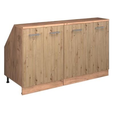 Vicco Meuble sous Pente R-Line, Chêne Artisan, 140cm Lot de 2 caissons 60 cm de Profondeur, Convient aux Murs inclinés et à Une Installation de Cuisine Variable - Publicité Vicco Meuble sous Pente R-Line, Chêne Artisan, 140cm Lot de 2 caissons 60 cm de Profondeur, Convient aux Murs inclinés et à Une Installation de Cuisine Variable - Publicité