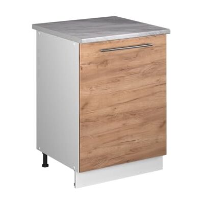 Vicco Meuble Bas de Cuisine Fame-Line, Chêne de Force doré/Blanc, 60cm 1 Porte avec Plan de Travail - Publicité Vicco Meuble Bas de Cuisine Fame-Line, Chêne de Force doré/Blanc, 60cm 1 Porte avec Plan de Travail - Publicité