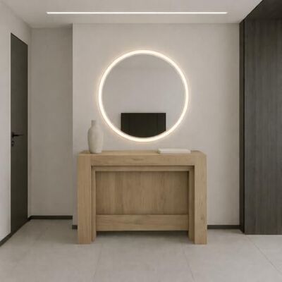 VE.CA. Karen Console à rallonge avec Porte à rallonge en Bois Dimensions : 90x51,5x77 à 300 cm Couleur : Orme Cuisine, Maison, Design Made in Italy - Publicité VE.CA. Karen Console à rallonge avec Porte à rallonge en Bois Dimensions : 90x51,5x77 à 300 cm Couleur : Orme Cuisine, Maison, Design Made in Italy - Publicité